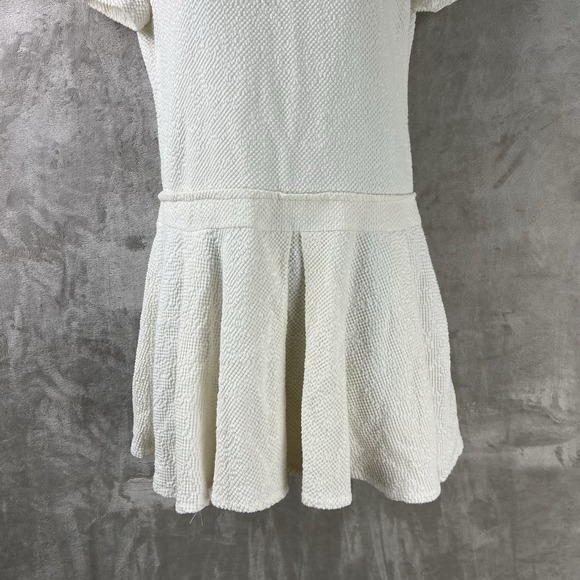 Maje Beaded Neck Drop‎ Waist Mini Dress White Women's Size 1 - Picture 4 of 7